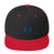 Red Oni Eye Blue Snapback Hat