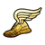 LegsMcShufflin Golden Winged Shoe Sticker