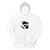 Grim Black Logo White Unisex Hoodie